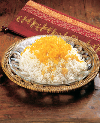 چلو ساده زعفرانی