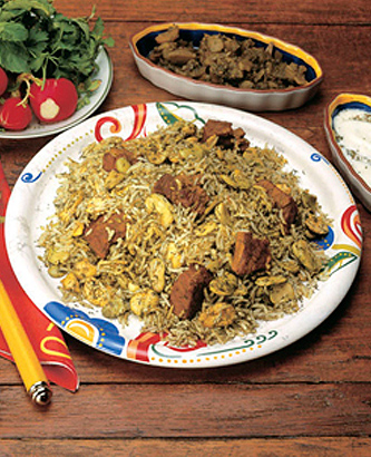 باقلا پلو با گوشت